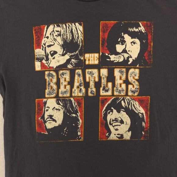 Beatles Band Short Sleeve Graphic Casual T Shirt Mens Size Small S Gray - Picture 4 of 9